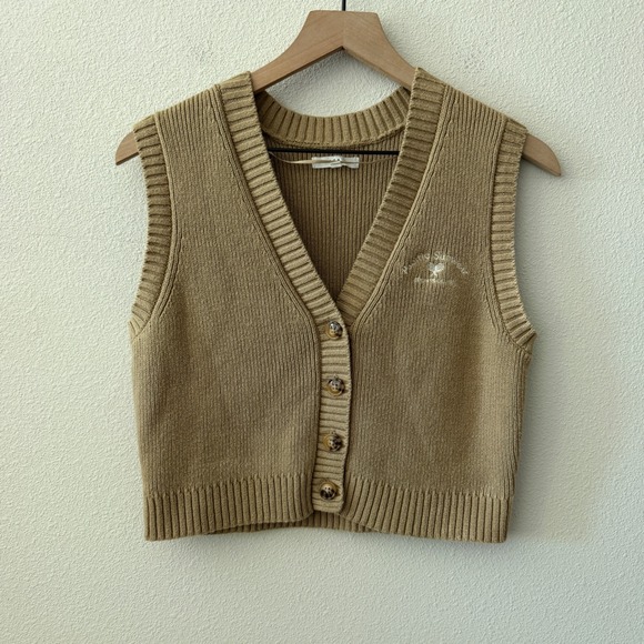 PacSun Sweaters - PACSUN Womens Sweater Vest Preppy Collegiate Tenniscore Neutral Tan Size Small